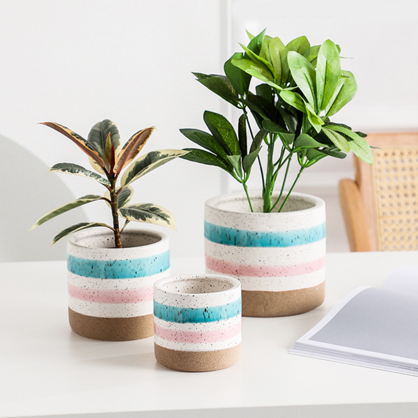Multicolour Plant Pot Set Of 3 - Plant pot and plant stands | Room decor items