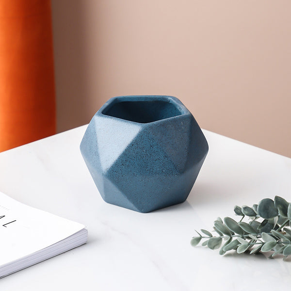 Blue Abstract Plant Pot - Indoor planters and flower pots | Home decor items