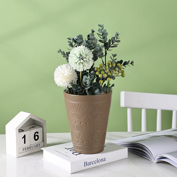 Brown Texture Plant Pot - Indoor planters and flower pots | Home decor items