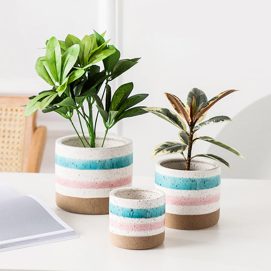 Multicolour Plant Pot Set Of 3 - Plant pot and plant stands | Room decor items