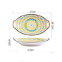 Mandala Spiral Ceramic Baking Plate With Handle - Ceramic platter, serving platter, fruit platter | Plates for dining table & home decor