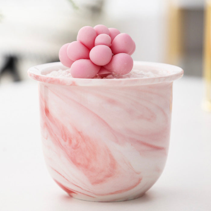 Luxe Ceramic Planter Set of 3 With Stand Pink - Plant pot and plant stands | Room decor items