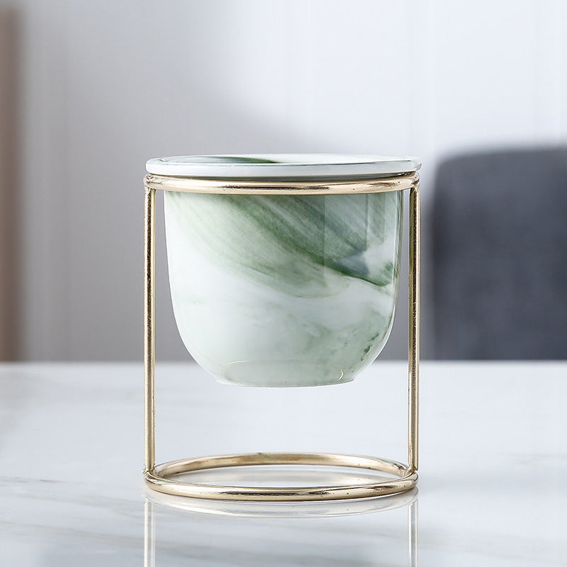 Botanica Marble Green Planter with Stand - Indoor planters and flower pots | Home decor items