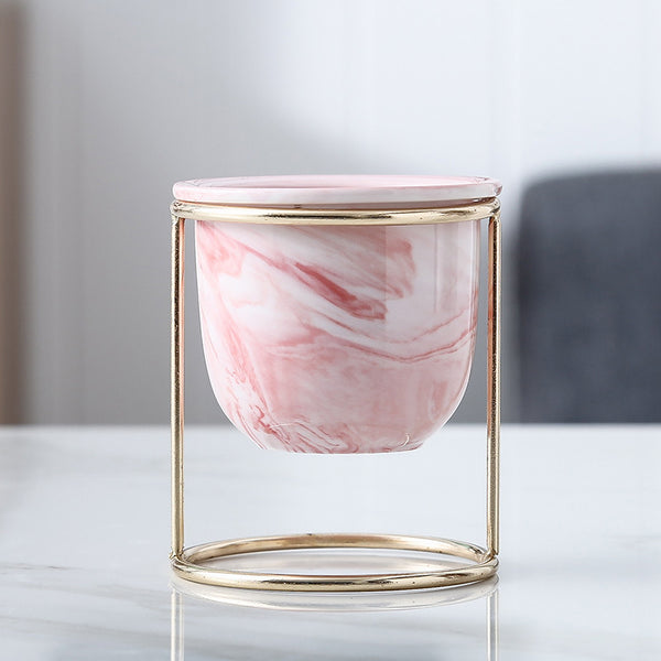 Botanica Marble Pink Planter with Stand - Indoor planters and flower pots | Home decor items