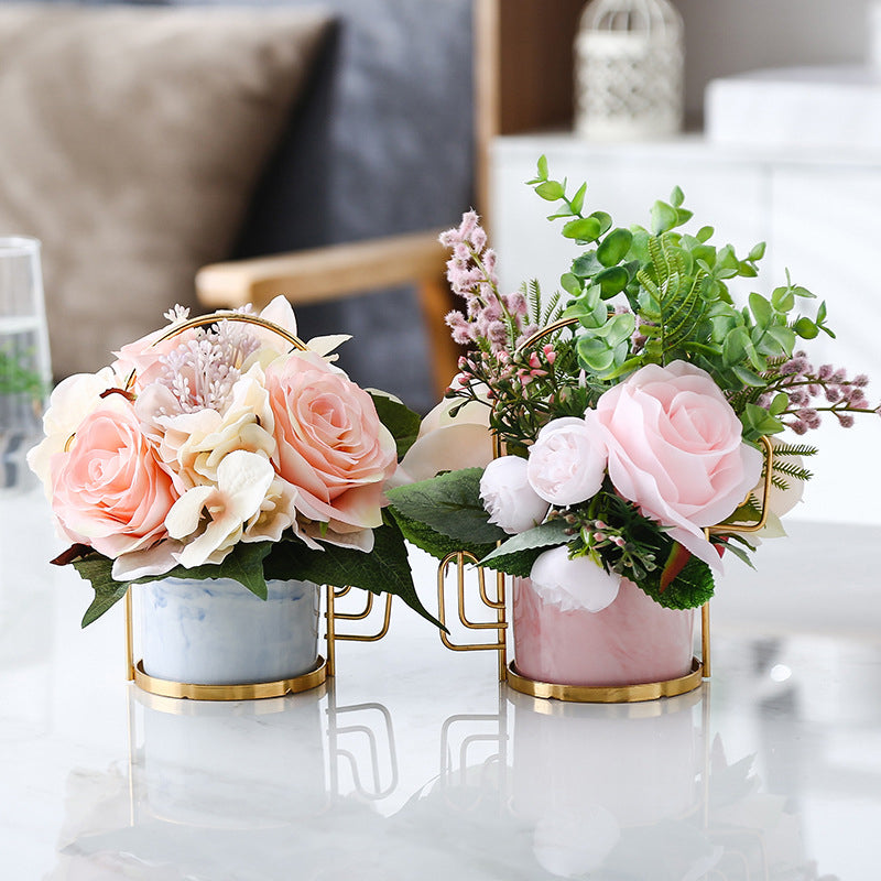 Cacti Frame Marble Ceramic Planter Pink - Indoor planters and flower pots | Home decor items