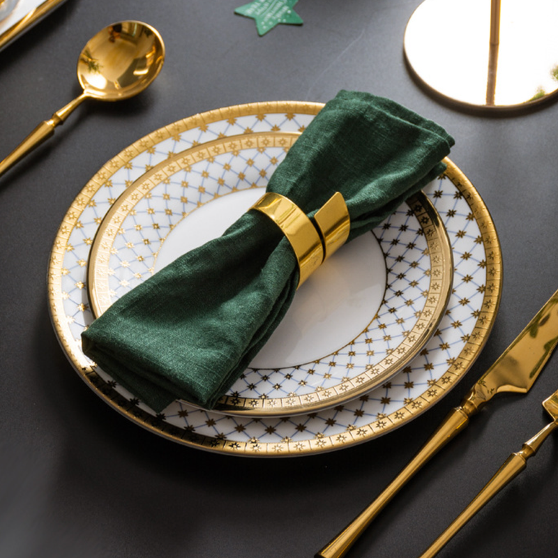 Aurelea Glam Snack Plate - Serving plate, snack plate, dessert plate | Plates for dining & home decor