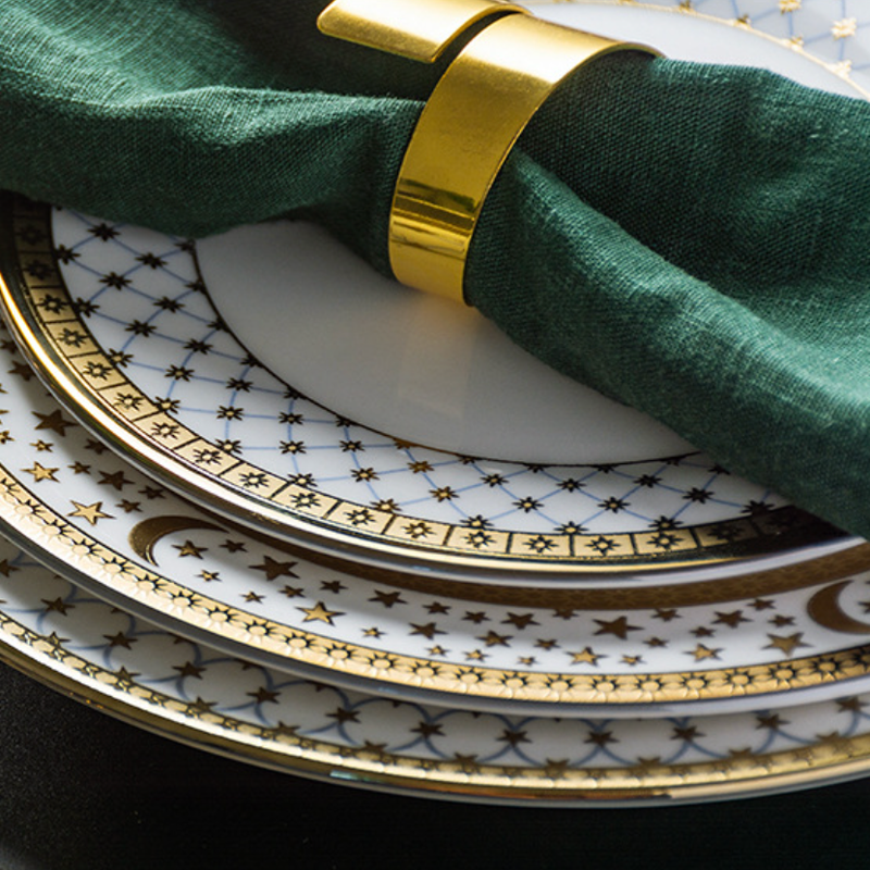 Aurelea Glam Snack Plate - Serving plate, snack plate, dessert plate | Plates for dining & home decor