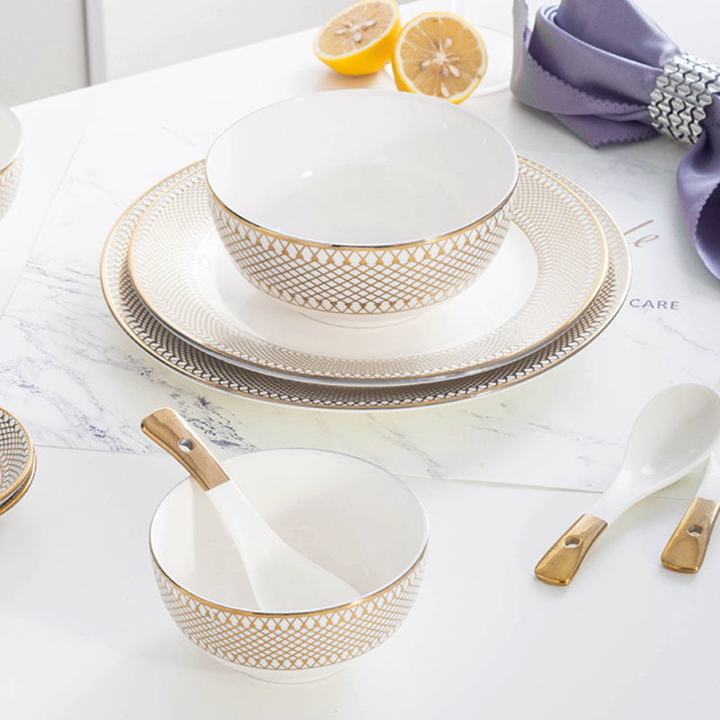 Aurelea Pasta Plate - Serving plate, pasta plate, lunch plate, deep plate | Plates for dining table & home decor