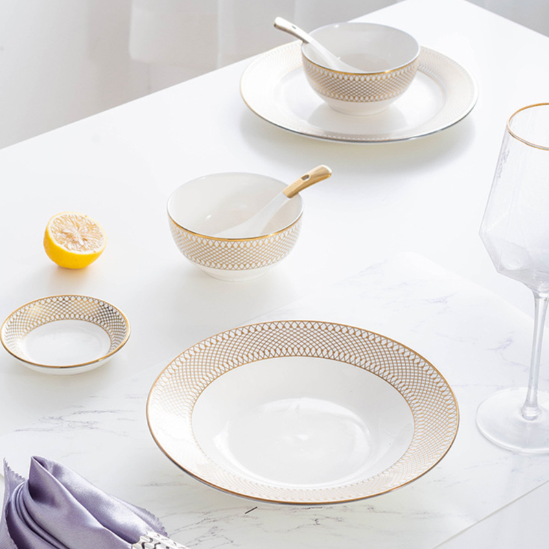 Aurelea Pasta Plate - Serving plate, pasta plate, lunch plate, deep plate | Plates for dining table & home decor