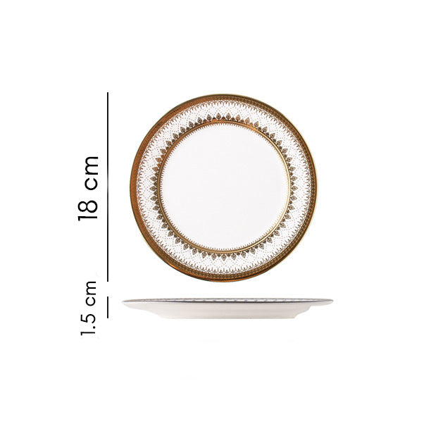 Aurelea Festive Snack Plate - Serving plate, snack plate, dessert plate | Plates for dining & home decor