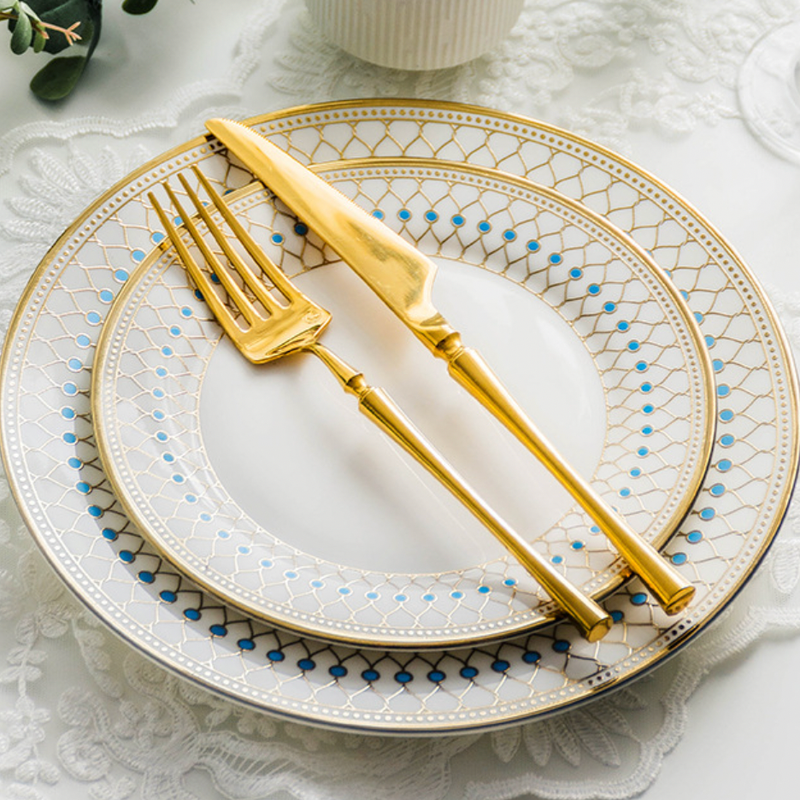 Aurelea Ceramic Dinner Plate - Serving plate, snack plate, ceramic dinner plates| Plates for dining table & home decor