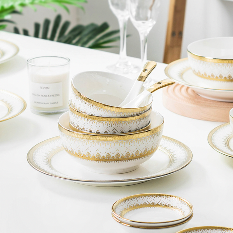 Aurelea Festive Soup Bowl - Bowl, soup bowl, ceramic bowl, snack bowls, curry bowl, popcorn bowls | Bowls for dining table & home decor