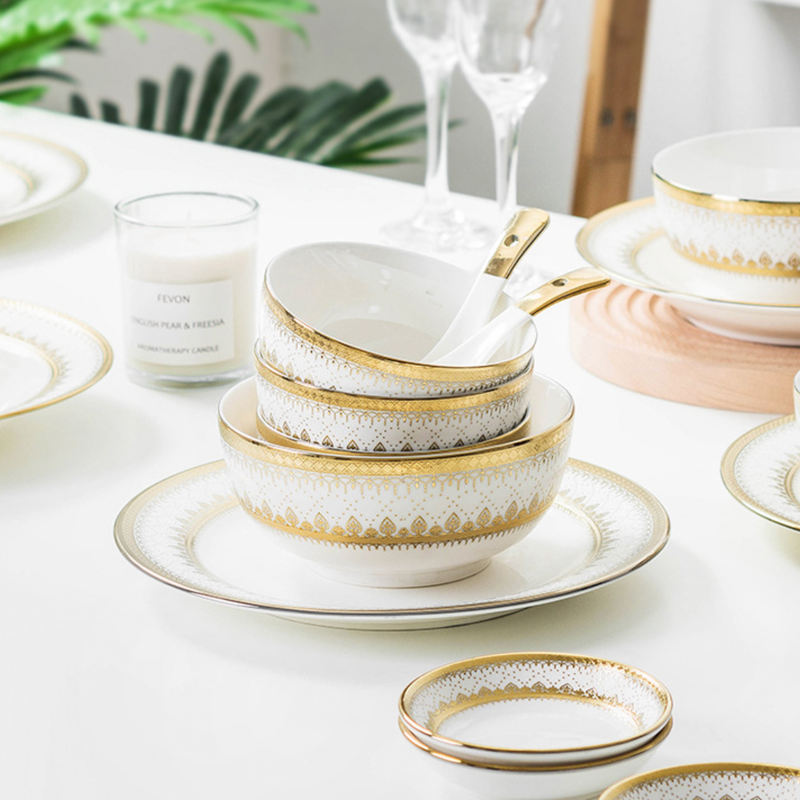 Aurelea Festive Side Bowl 300 ml - Bowl, soup bowl, ceramic bowl, snack bowls, curry bowl, popcorn bowls | Bowls for dining table & home decor