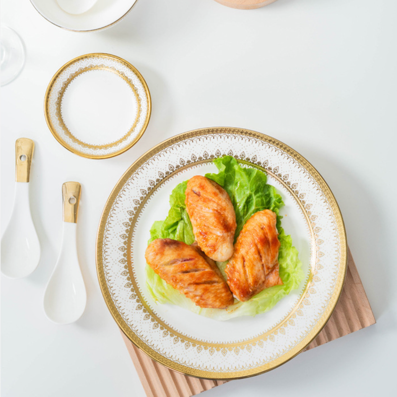 Aurelea Festive Pasta Plate - Serving plate, pasta plate, lunch plate, deep plate | Plates for dining table & home decor