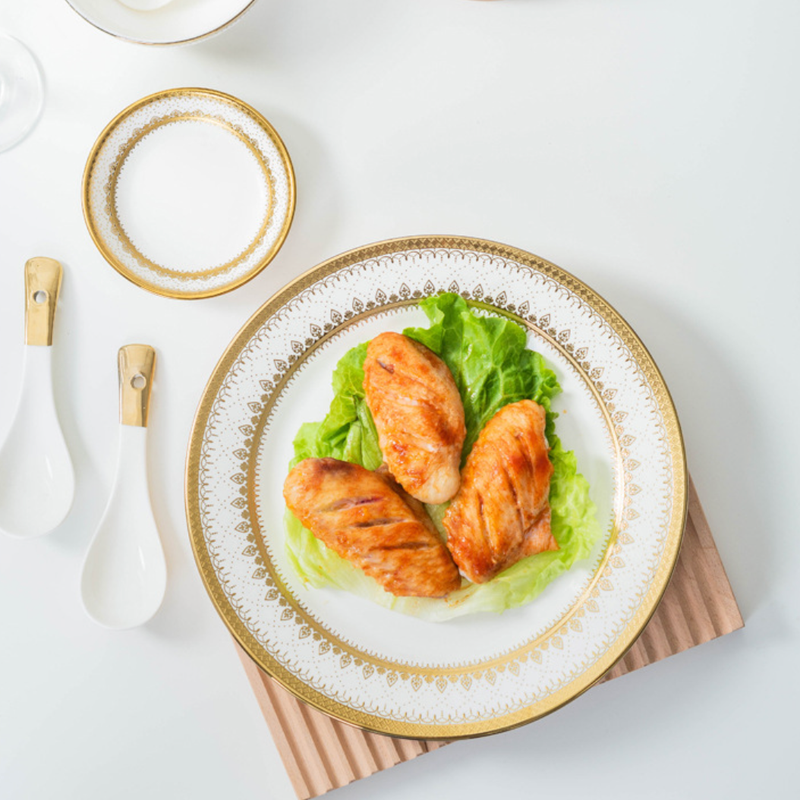 Aurelea Festive Dinner Plate - Serving plate, lunch plate, ceramic dinner plates| Plates for dining table & home decor