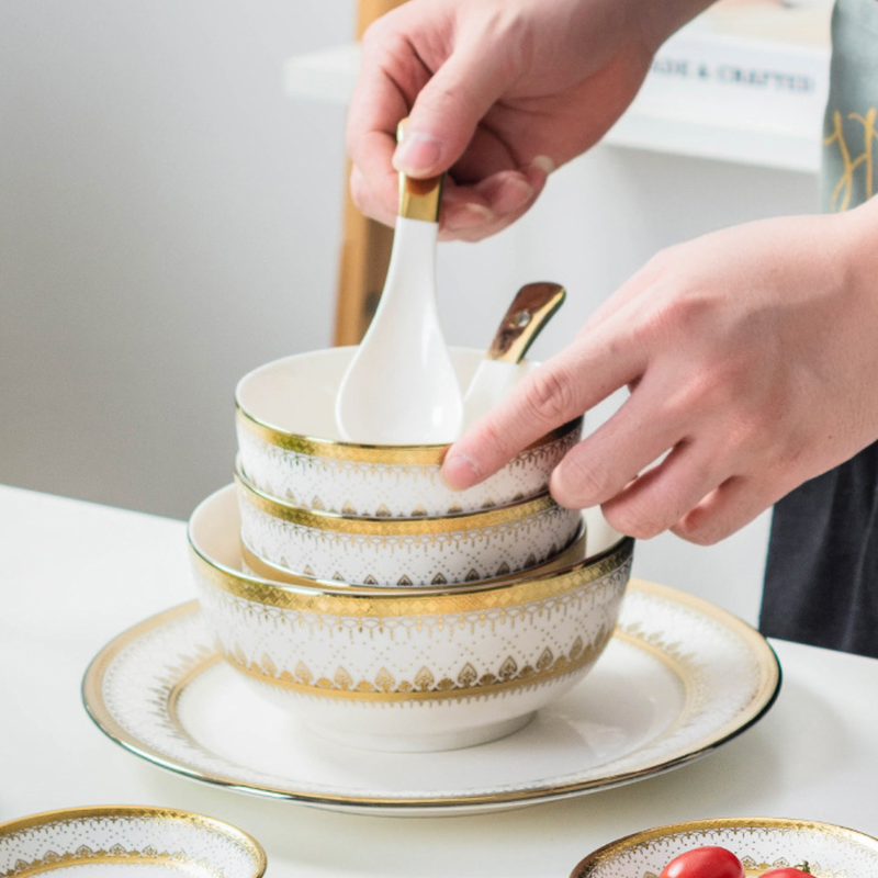 Aurelea Festive Side Bowl 300 ml - Bowl, soup bowl, ceramic bowl, snack bowls, curry bowl, popcorn bowls | Bowls for dining table & home decor