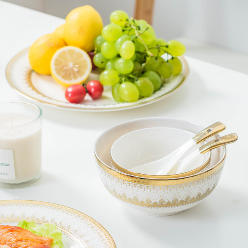 Aurelea Festive Dinner Plate - Serving plate, lunch plate, ceramic dinner plates| Plates for dining table & home decor