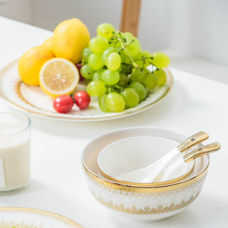 Aurelea Festive Soup Bowl - Bowl, soup bowl, ceramic bowl, snack bowls, curry bowl, popcorn bowls | Bowls for dining table & home decor