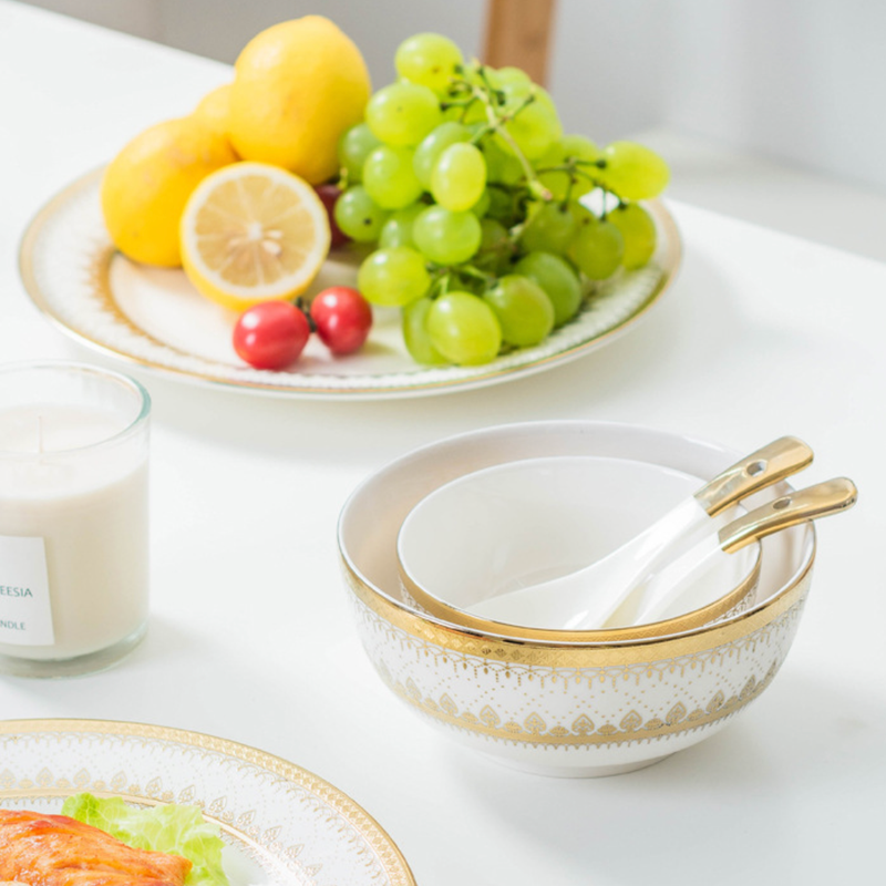 Aurelea Festive Side Bowl 300 ml - Bowl, soup bowl, ceramic bowl, snack bowls, curry bowl, popcorn bowls | Bowls for dining table & home decor