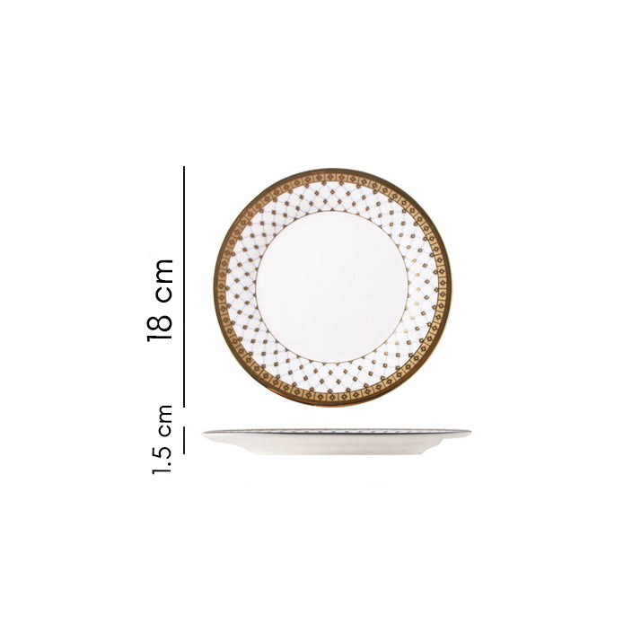 Aurelea Glam Snack Plate - Serving plate, snack plate, dessert plate | Plates for dining & home decor