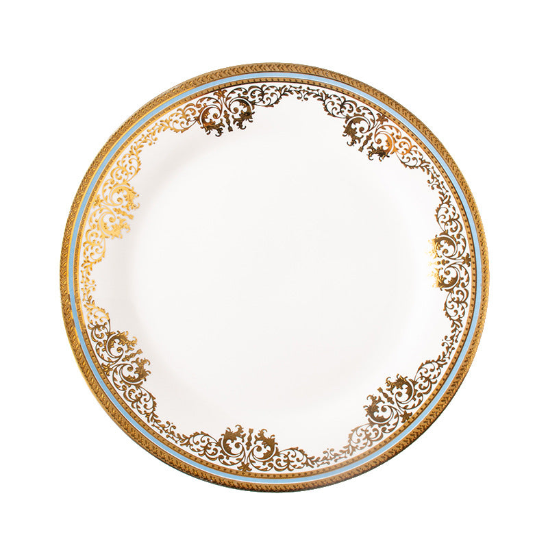 Aurelea Floral Salad Plate - Serving plate, snack plate, dessert plate | Plates for dining & home decor