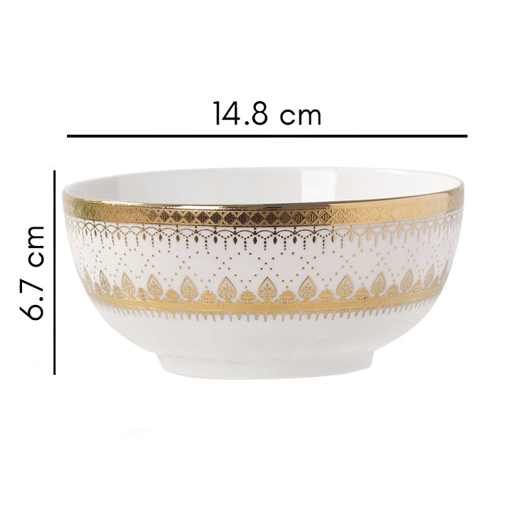 Aurelea Festive Soup Bowl - Bowl, soup bowl, ceramic bowl, snack bowls, curry bowl, popcorn bowls | Bowls for dining table & home decor