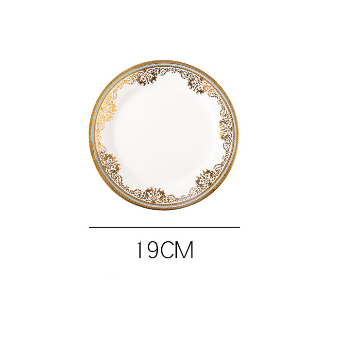 Aurelea Floral Salad Plate - Serving plate, snack plate, dessert plate | Plates for dining & home decor