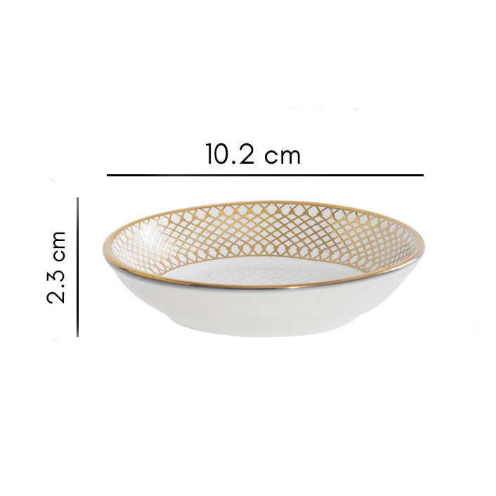 Aurelea Dessert Plate - Serving plate, small plate, snacks plates | Plates for dining table & home decor