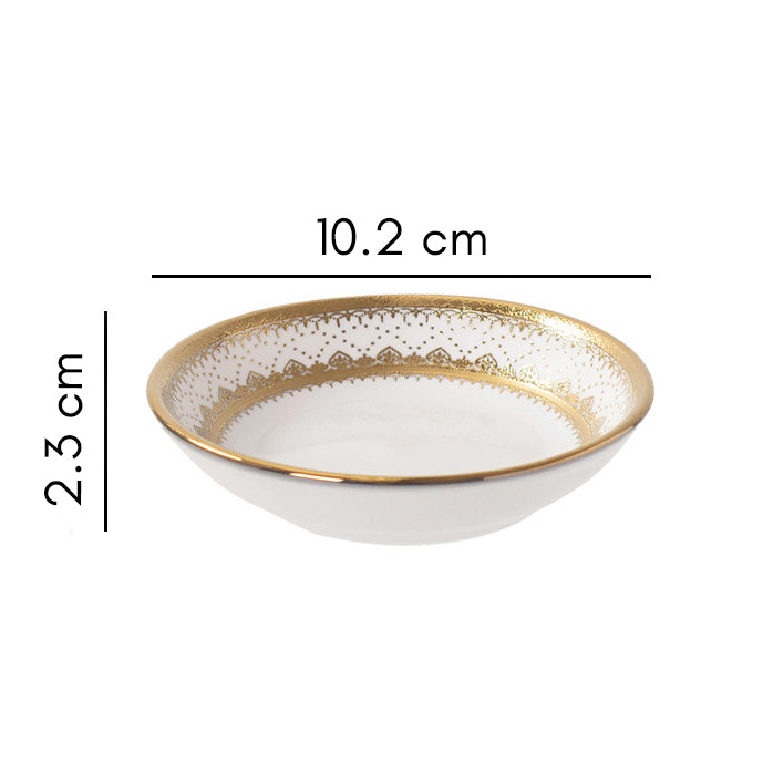 Aurelea Festive Dessert Plate - Serving plate, small plate, snacks plates | Plates for dining table & home decor