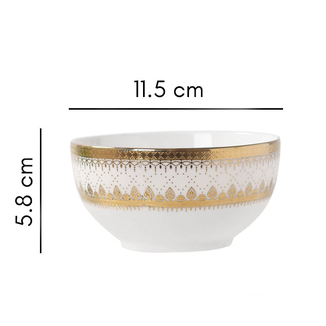 Aurelea Festive Side Bowl 300 ml - Bowl, soup bowl, ceramic bowl, snack bowls, curry bowl, popcorn bowls | Bowls for dining table & home decor