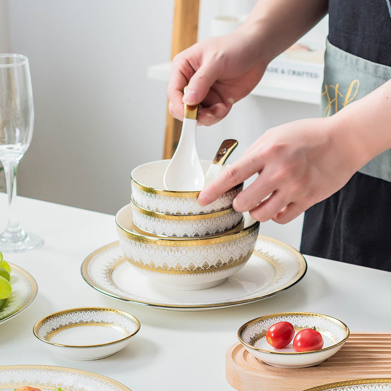 Aurelea Festive Side Bowl 300 ml - Bowl, soup bowl, ceramic bowl, snack bowls, curry bowl, popcorn bowls | Bowls for dining table & home decor