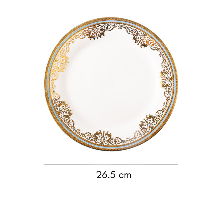 Aurelea Floral Dinner Plate - Serving plate, lunch plate, ceramic dinner plates| Plates for dining table & home decor