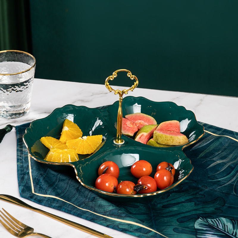 Dessert O' Clock Emerald Golden Platter