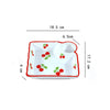 Cherry On Top Sectioned Plate Red - Serving plate, snack plate, momo plate, plate with compartment | Plates for dining table & home decor
