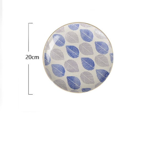 House of Eden Appetizer Plate Blue And White 8 Inch