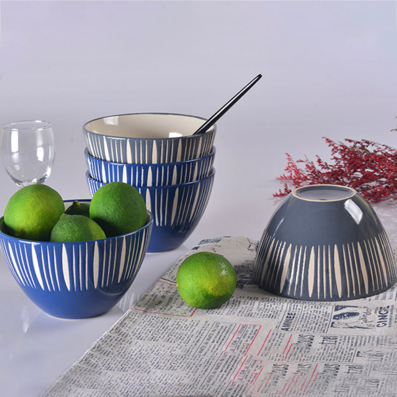 Celeste Pewter Grey Bowl 550ml - Bowl, soup bowl, ceramic bowl, snack bowls, curry bowl, popcorn bowls | Bowls for dining table & home decor