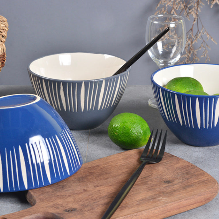 Celeste Pewter Grey Bowl 550ml - Bowl, soup bowl, ceramic bowl, snack bowls, curry bowl, popcorn bowls | Bowls for dining table & home decor