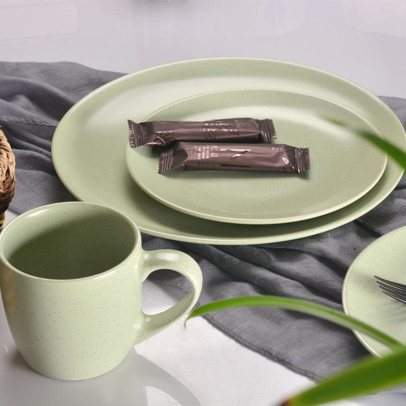 Pixie Glaze Snack Plate Green 8 Inch - Serving plate, snack plate, dessert plate | Plates for dining & home decor