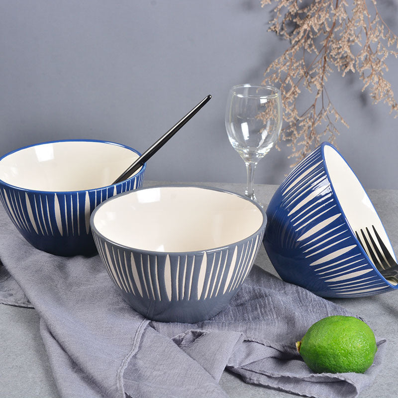 Celeste Pewter Grey Bowl 550ml - Bowl, soup bowl, ceramic bowl, snack bowls, curry bowl, popcorn bowls | Bowls for dining table & home decor
