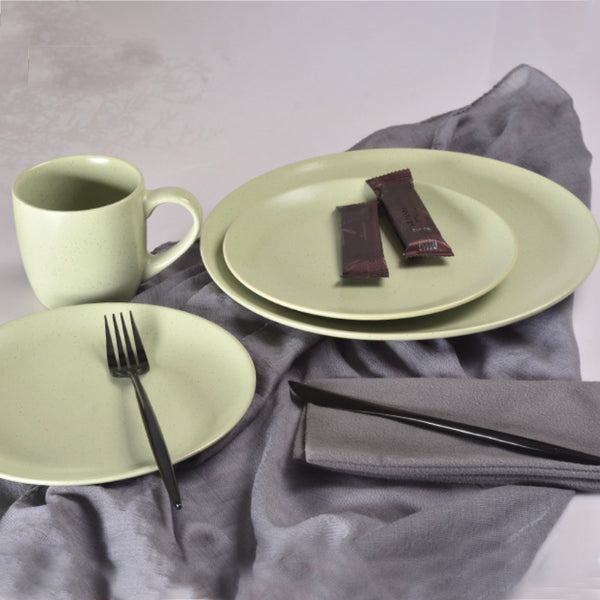 Pixie Glaze Snack Plate Green 8 Inch - Serving plate, snack plate, dessert plate | Plates for dining & home decor