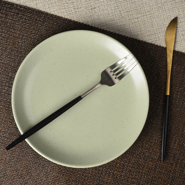 Pixie Glaze Snack Plate Green 8 Inch - Serving plate, snack plate, dessert plate | Plates for dining & home decor