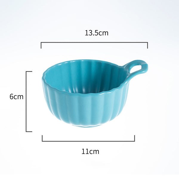 Blue Muffin Scallop Bowl 250 ml - Bowl, soup bowl, ceramic bowl, snack bowls, curry bowl, popcorn bowls | Bowls for dining table & home decor