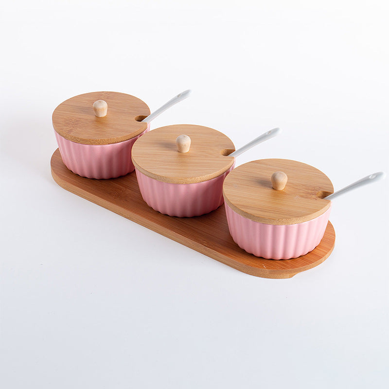 Berry Blush Pink Spice Jar Set Of 3 - Jar