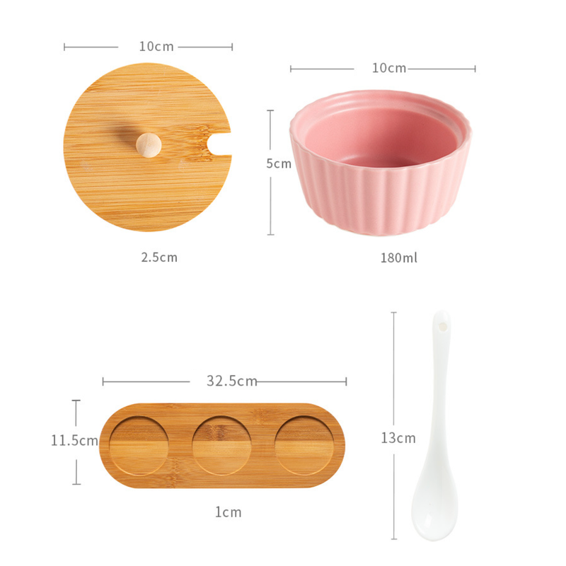 Berry Blush Pink Spice Jar Set Of 3 - Jar