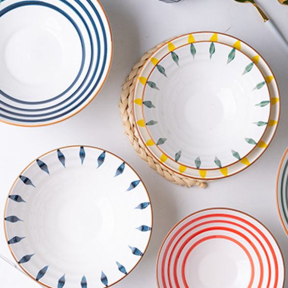 Teardrop Textured Ramen Bowl Blue 550 ml - Soup bowl, ceramic bowl, ramen bowl, serving bowls, salad bowls, noodle bowl | Bowls for dining table & home decor