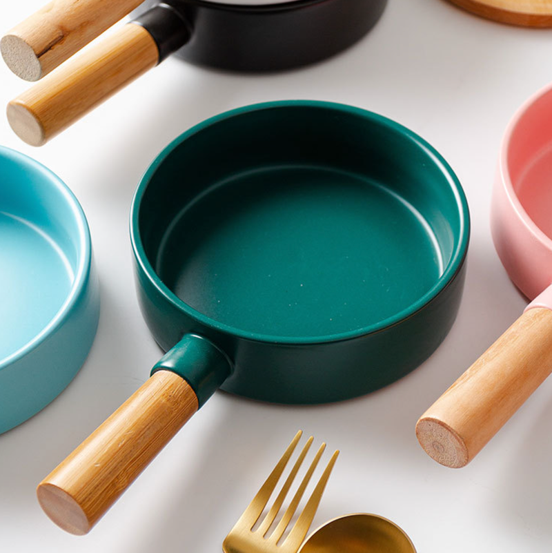 Teal Tantrum Baking Pan With Handle - Serving bowls, noodle bowl, snack bowl, popcorn bowls | Bowls for dining & home decor
