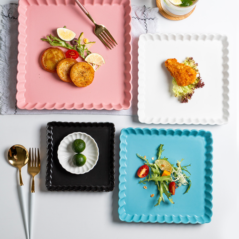 Black Berry Square Snack Dish 6 Inch - Serving plate, small plate, snacks plates | Plates for dining table & home decor