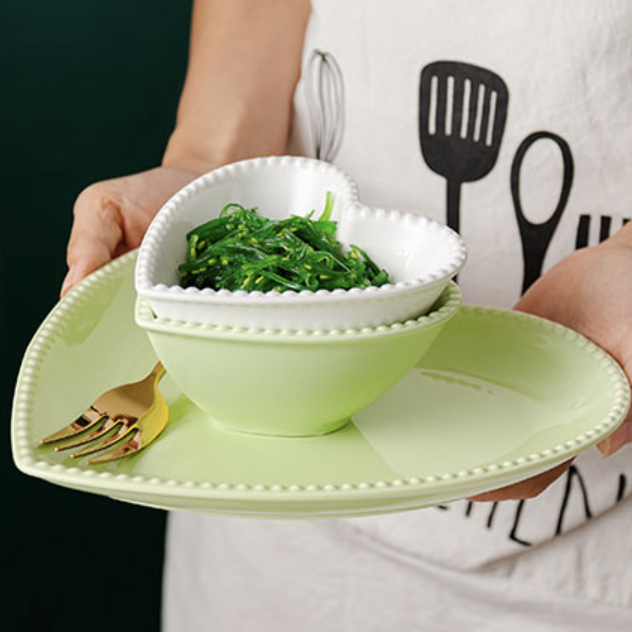 Green Goblet Snack Plate - Serving plate, snack plate, dessert plate | Plates for dining & home decor