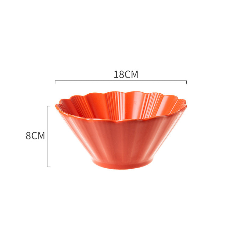 Orange Sherbet Ramen Bowl 600 ml - Soup bowl, ceramic bowl, ramen bowl, serving bowls, salad bowls, noodle bowl | Bowls for dining table & home decor