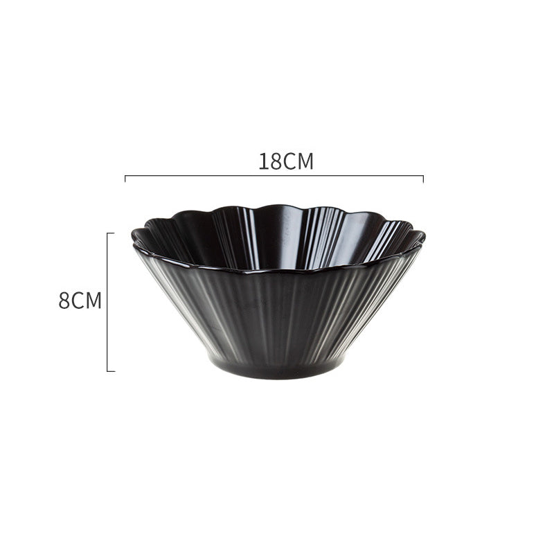 Black Berry Ramen Bowl 600 ml - Soup bowl, ceramic bowl, ramen bowl, serving bowls, salad bowls, noodle bowl | Bowls for dining table & home decor